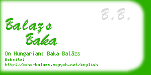 balazs baka business card